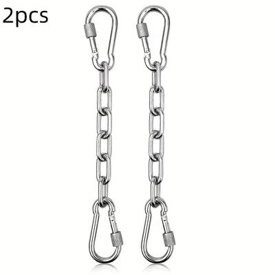TEMU 2/1pc Dog Collar Spare Clip, Anti-chew Double-ended Metal Safety Pet Dog Leash Connector, Heavy Duty Chain Safety Clip For Paw Collars, Dog Chest Harness Image