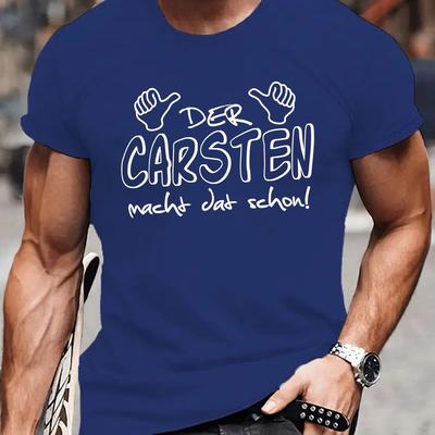 TEMU The Carsten Will Handle That Men's Short Sleeve T-shirt Summer T-shirt Top Image
