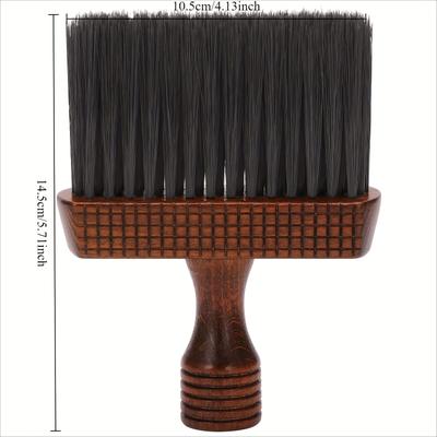 TEMU Barber Neck Duster Wood Neck Brush For Hair Cutting Soft Cleaning Brushes Natural Nylon Wooden Handle Image