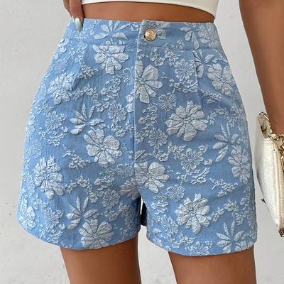 TEMU New Stylish Casual Jacquard Shorts For Women Borders Image