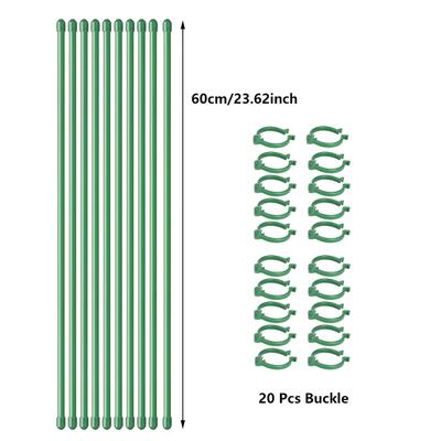 TEMU Plant Stakes, 10pcs Plant Support Sticks With 20 Clips For Monstera Plant Support Stakes, Garden Potted Rose Tomato Vegetables Image