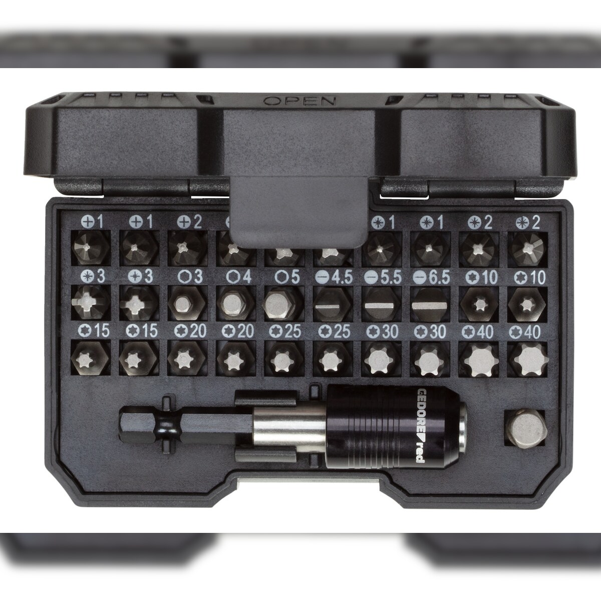GEDORE red Bit-Box 1/4 SL+PH+PZ+TX+6-kant 32-teilig, R33005031 Image