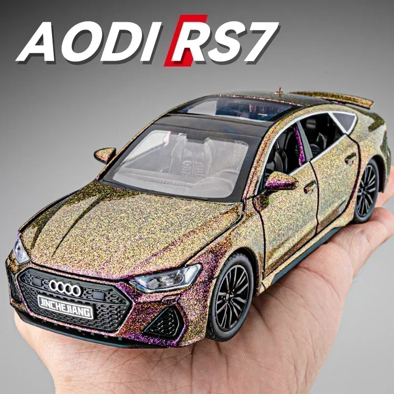1:32 Audi RS7 Sportback Legierung Auto Modell Sound Licht Kind Junge Druckguss Spielzeug Fahrzeug Geschenk Sammlung Miniatur Voiture Wohnkultur Image