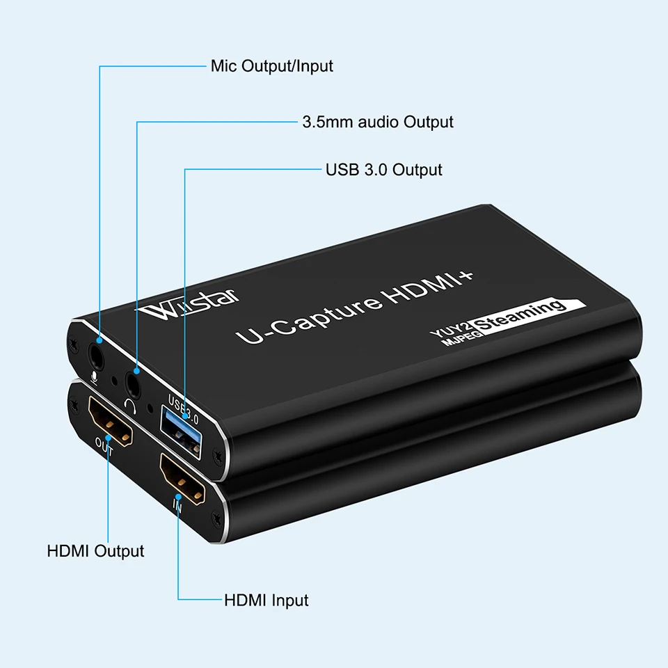 HDMI-kompatible USB 3,0 Video-Capture-Karte 1080p 60fps HD-Video recorder Grabber für obs erfassen Spielkarte live Image