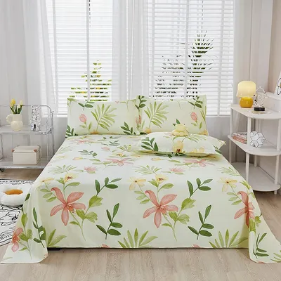 100% Cotton Bed Flat Sheet for Double Bed Plain Solid Color Top Sheets Single/Queen/King Flat Bedsheets Home Bed Linen Sheets