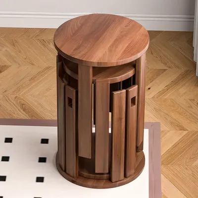 Stackable Stools Modern Eating Dining Tables 발받침대 Logs New Chinese Solid Wood Round Muebles Coffee Tables Stool Home Use Seats