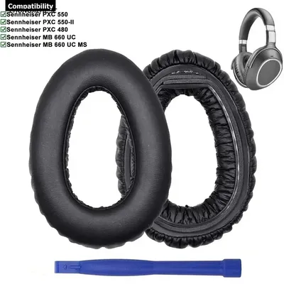 1 Paar Ohr polster Ersatz geeignet für Sennheiser pxc550 pxc480 mb660 pxc 550 480 mb 660 uc ms Image