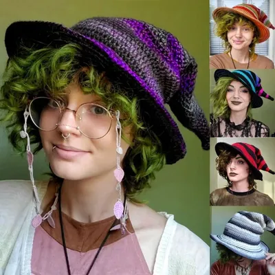 Halloween Hexe Zauberer Party Kostüm Kopfbedeckung Teufel Cosplay Requisiten Dekoration Zubehör für Image