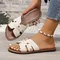 Women Luxury Decor Slide Sandals Fashion Retro Beige Black Summer Casual Flat Soles Outdoor Office Party Elegant Sexy Simple New