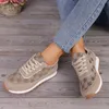 Grey Fashion Frühling neue Sneaker Luxusmarke Damenschuhe Khaki vulkan isierte Schuhe plus Größe 42