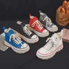 Damen Canvas Schuhe High Top Damen vulkan isieren Schuhe Schnürung lässig Damen Sneakers Plaform rutsch feste runde Kopf Damenschuhe