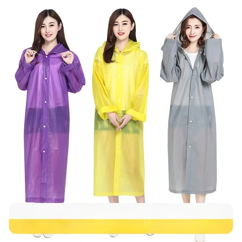 Einweg-Ganzkörper-Regenmantel für Outdoor-Reisen, tragbare Kartenverpackung, verdickte Regenmäntel für Erwachsene Image