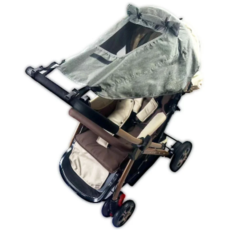 Kinderwagen mit hoher Landschafts-Sonnenschutz, Kinderwagen-Zwei-Wege-Sonnenschutz, lichtblockierender und UV-beständiger Carport Image