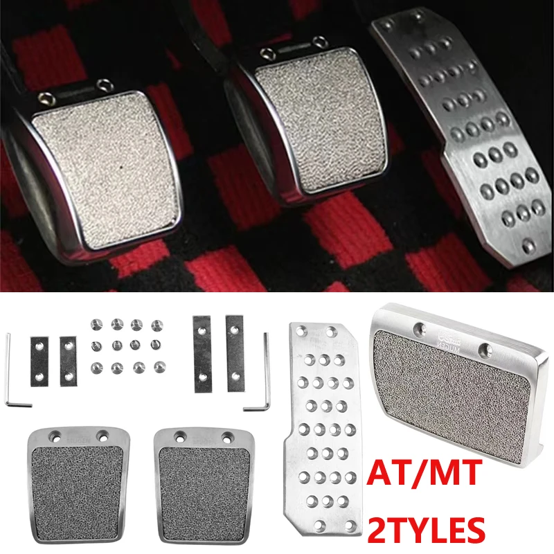 Universal Ersatz Auto Pedale manuelle Mugen Fuß stütze automatische Renn Mugen Pedal Aluminium Brems kupplung Fuß pedal Pad Abdeckung Image