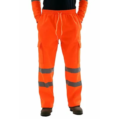 Reflective Pants Men Road Work High Visibility Overalls Casual Pocket Work Casual Trouser Pants