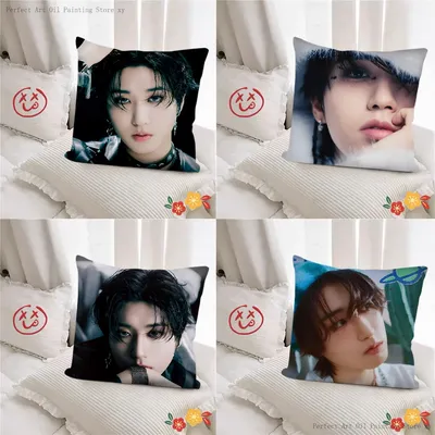 Koreanische Gruppe HAN Kissenbezug, quadratisches Kissen, Kissenbezug, Schlafzimmer, Sofa, Image