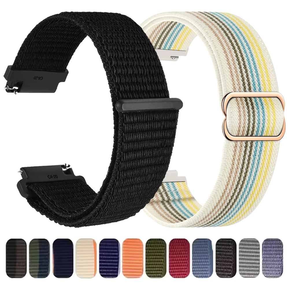 Nylon-Uhrenarmband für Garmin Vivoactive 6 5 4 3 Venu 3 2 SQ Forerunner 165 255 265 645 245 Atmungsaktives Band Smartwatch-Zubehör Image