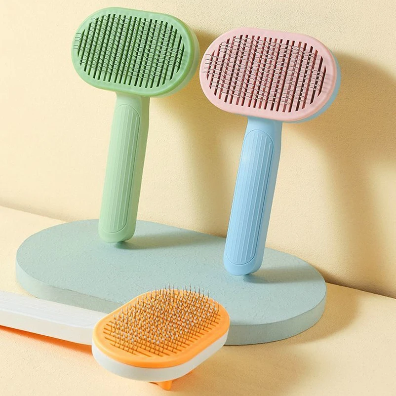 Katzenbürste für Hunde zum Schweben von Haarschmuck. Blaue Katze kurz. Muppet-Reinigungskamm zur Haarentfernung, Katzenzubehör Image