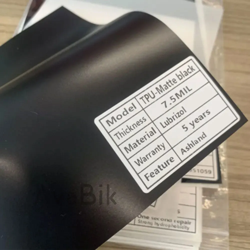 76 cm x 152 cm TPU Mattschwarz Selbstheilende Vinyl Car Wrap Schutzfolie PPF Karosserie Anti-Kratz-Styling Dekoration Aufkleber Image