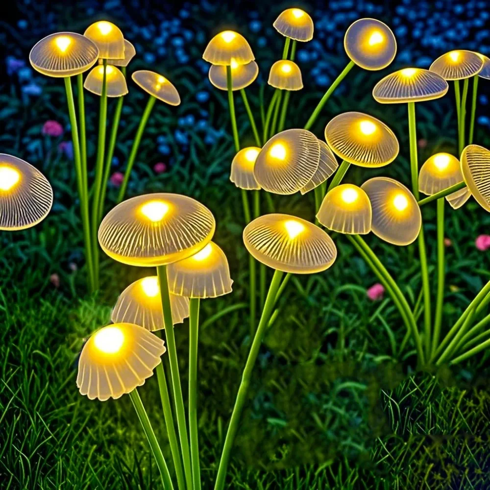 LED Outdoor Pilz Quallen Sway Solar Lichter Garten Wasserdichte Terrasse Pathway Yard Balkon Dekor Rasen Lampe solar power