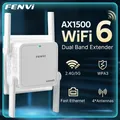 FENVI WiFi 6 Ripetitore 5Ghz AX1500 Estensore Ripetitore di segnale Dual Band 2.4G/5GHz Amplificatore di segnale Wi-Fi Rete a lungo raggio Facile installazione