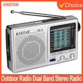 Radio digitale Altoparlante incorporato Mini radio portatile SW/AM/FM Antenna telescopica a batteria per uso di emergenza interno ed esterno