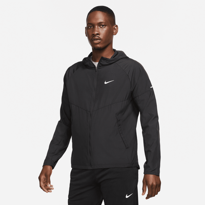 Nike Miler Men's Repel Running Jacket - Black - Polyester