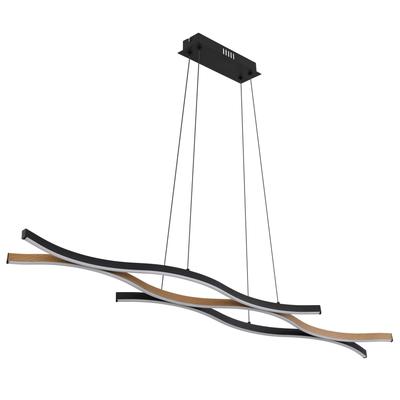 GLOBO LIGHTING Hängeleuchte "GERONIMO", beige (natur, schwarz), L:108,00cm T:18,00cm, Lampen, kürzbar Image