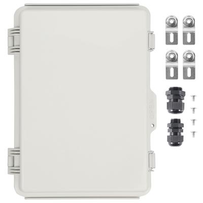Outdoor Electrical Junction Box, ABS Plastic Electrical Enclosure Box with Hinged Cover Stainless Steel Latch