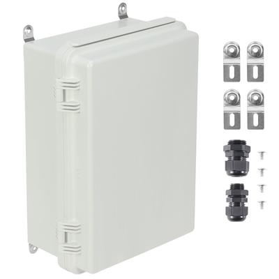 Outdoor Electrical Junction Box, ABS Plastic Electrical Enclosure Box with Hinged Cover Stainless Steel Latch