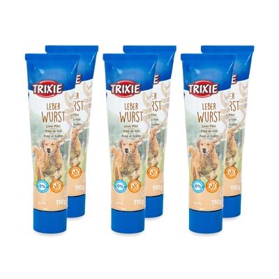 6x Trixie PREMIO Leberwurst Paste, Hundesnack, 110g Image
