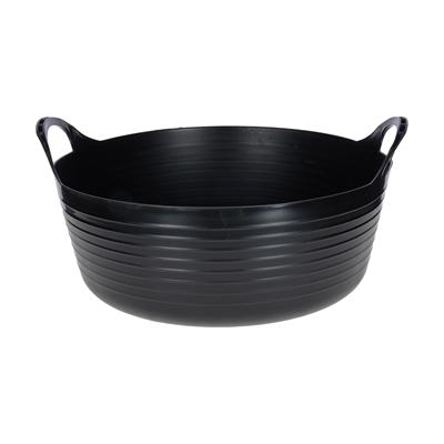 Flexibler Trog FlexBag - Flexi-Eimer, Flexitrog, Flexi-Futtereimer, flach, 15 Liter, schwarz Image
