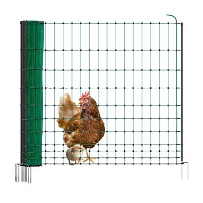 VOSS.farming BASIC Hühnerzaun 25m, Geflügelnetz, 122cm, 7 Pfähle, 2 Spitzen, grün, ohne Strom Image