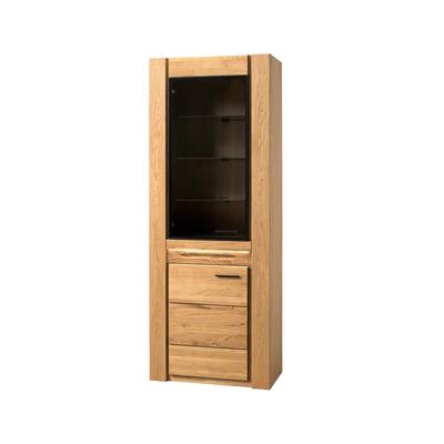 Vitrine schmal links 75 cm Volo Eiche teilmassiv geölt Image