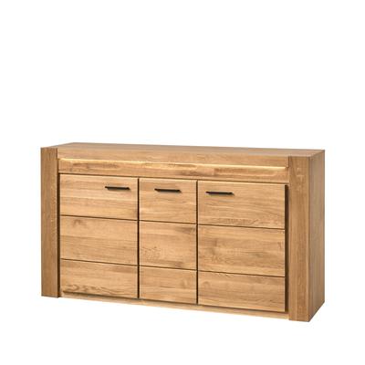 Sideboard 3-türig 161 cm Volo Eiche teilmassiv geölt Image