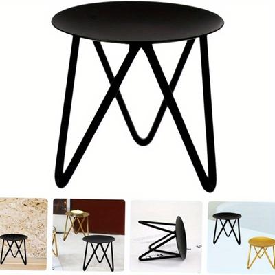 TEMU Festive Ready, Versatile Metal Stool Set For Home Decor - Weddings, Parties & Candle Holders, No Power Needed Image