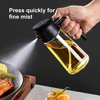 TEMU 1pc Dual-use Oil Spray Bottle For Cooking - Precise Quantitative Misting Sprayer With Bpa-free Plastic, Large Capacity Kitchen & Outdoor Bbq Oil Dispenser For Baking, Grilling, Salad Dressing Image