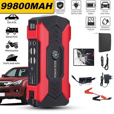 TEMU Emergency Power Supply 12v Digital Display Model, Portable Charger, With Portable Bag And Voltage Indicator, Used For Charging Cars, Motorcycles, Computers, Mobile Phones And Other Devices Image