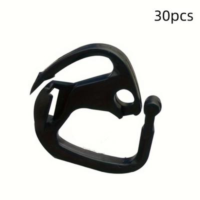 TEMU 30pcs Black Plastic Sunshade Net Clips, Fixed Holders & Expandable Greenhouse Cloth Clips Hooks, Agricultural Sunshade Outdoor Garden Buckles For Shade Protection Image