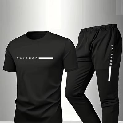 TEMU Men's Casual Set, Fashionable Logo Pajamas Gift Image