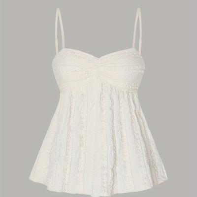 TEMU Women' White Lace Bralette With Design - Sexy Strapless Top With Floral Embroidery, Wear, Lightweight Jersey Fabric, Casual Or Formal Occasions, Formal Wear| Lace Top|lightweight Fabric Image