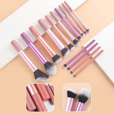 TEMU 14pcs Professional Makeup Brush Set - Soft Nylon Bristles, Abs Handle, Palm Brush Form, Unscented, For Normal Skin - Includes Foundation, Blush, Eye Shadow, Contour Brushes Image