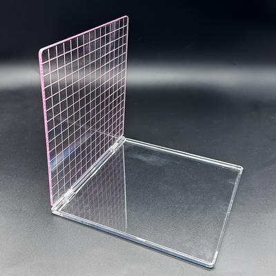 TEMU 5.9x6.1 Inch Transparent Acrylic Stamp Block With - Ideal For Scrapbooking, Paper Crafts & Card Making, Clear Stamping Station|practical Stamp Block|square Stamp Block, Stamping Accessories Image