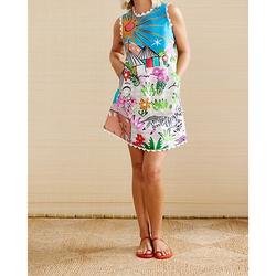 Femmes Robe Longue Maxi Robe Robes en coton et lin Robe Décontractée Mode Extérieur Soirée Fête Coupe régulière Fleur Sans manches Col ras du cou Bleu Été