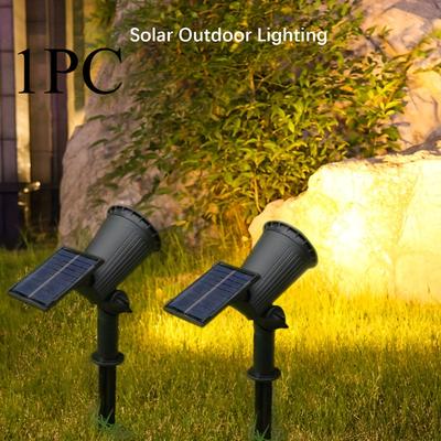 TEMU 1pc Solar Led Strip 9 Leds, Landscape Tree-shaped Solar Lighting, Outdoor Landscape Spotlight, Automatic Switch, Adjustable Beam, Suitable For Garden, Pool, Pond And Courtyard Image