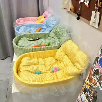 Macaron Dog Bed Pet Nests Dog Nests Four Seasons Universal Winter Cat Nests Deep Sleep Nests Pet Supplies