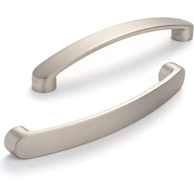 6er-Set Möbelgriffe, Chrom, Küchentürgriffe – Küchenmöbelgriff aus gebürstetem Nickel, gebürsteter Image