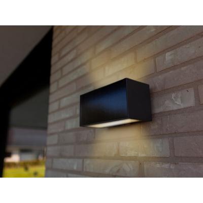 Hybrid led Außenwandleuchte inka, Solar & Strom 230V, Anthrazit 18cm breit Image