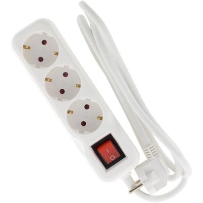 Zenitech - Steckdosenleiste mit Schalter 3 Schuko-Steckdosen 16A - Weiß Image