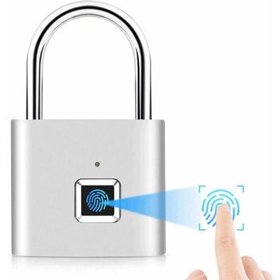 Intelligentes Fingerabdruckschloss mit USB-Aufladung, wasserdichtes IP65-Vorhängeschloss für Image